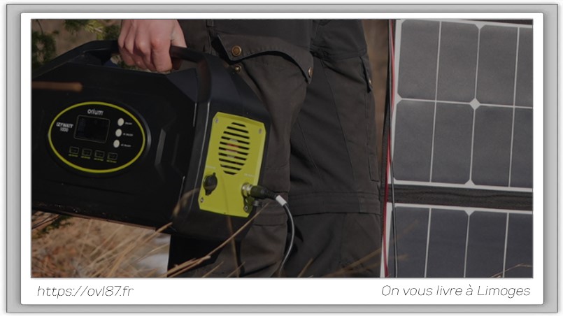 Le pack IZYWATT 1500 et son panneau solaire 400W offrent une recharge totale et écologique pour les vélos de livraison d'OVL87.