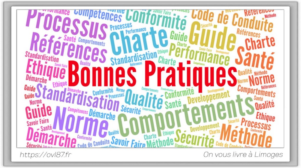 Image représentant la charte des bonnes pratiques mise en place par OVL87 pour une cyclologistique de qualité à Limoges.